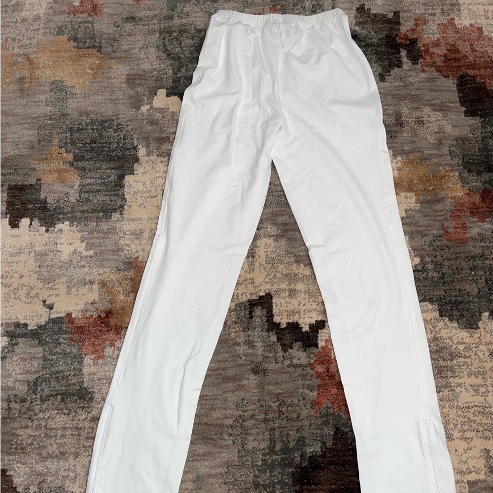 Women with Control Tall Convertible Pants Zipper White - Picture 6 of 10